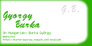 gyorgy burka business card